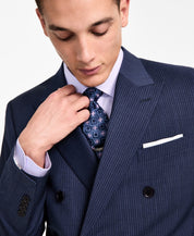 Brooks Brothers Mens Classic fit Wool Suit Jacket Blazer 40 R Blue Pinstripe