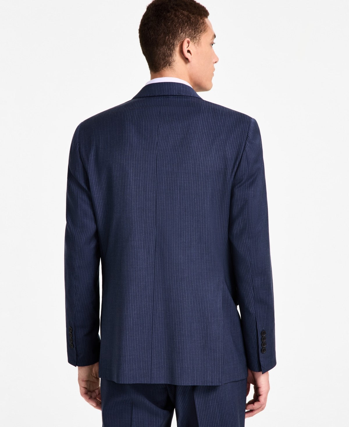 Brooks Brothers Mens Classic fit Wool Suit Jacket Blazer 40 R Blue Pinstripe