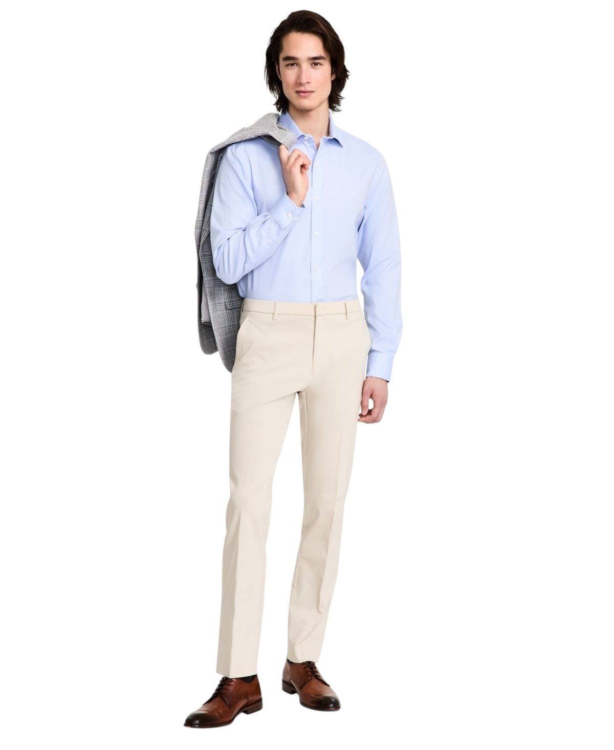 Tommy Hilfiger Mens Modern fit Dress Pants 36 / 32 Beige Solid