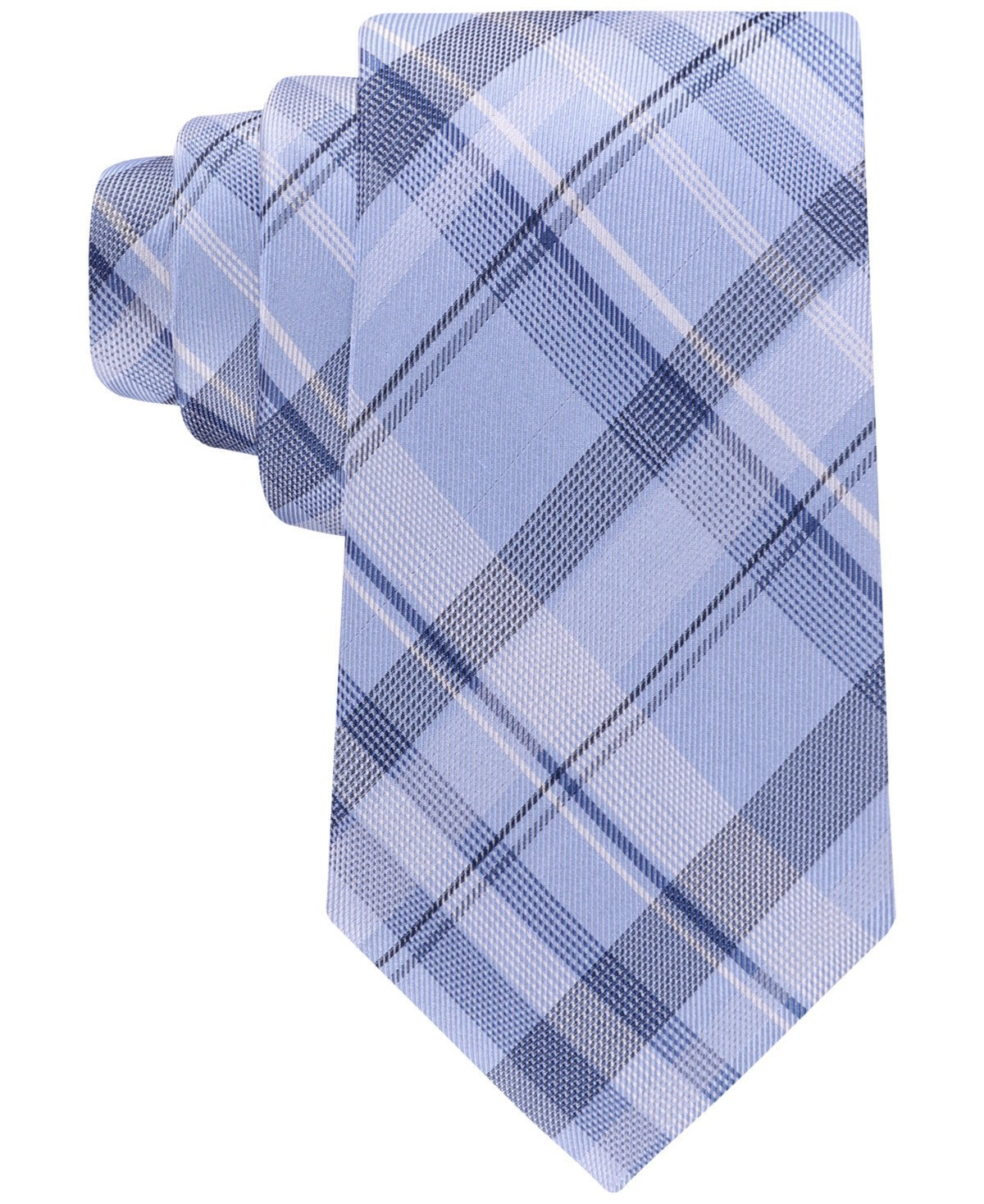 Calvin Klein Mens Rainey Plaid Neck Tie Light Purple Bright Purple