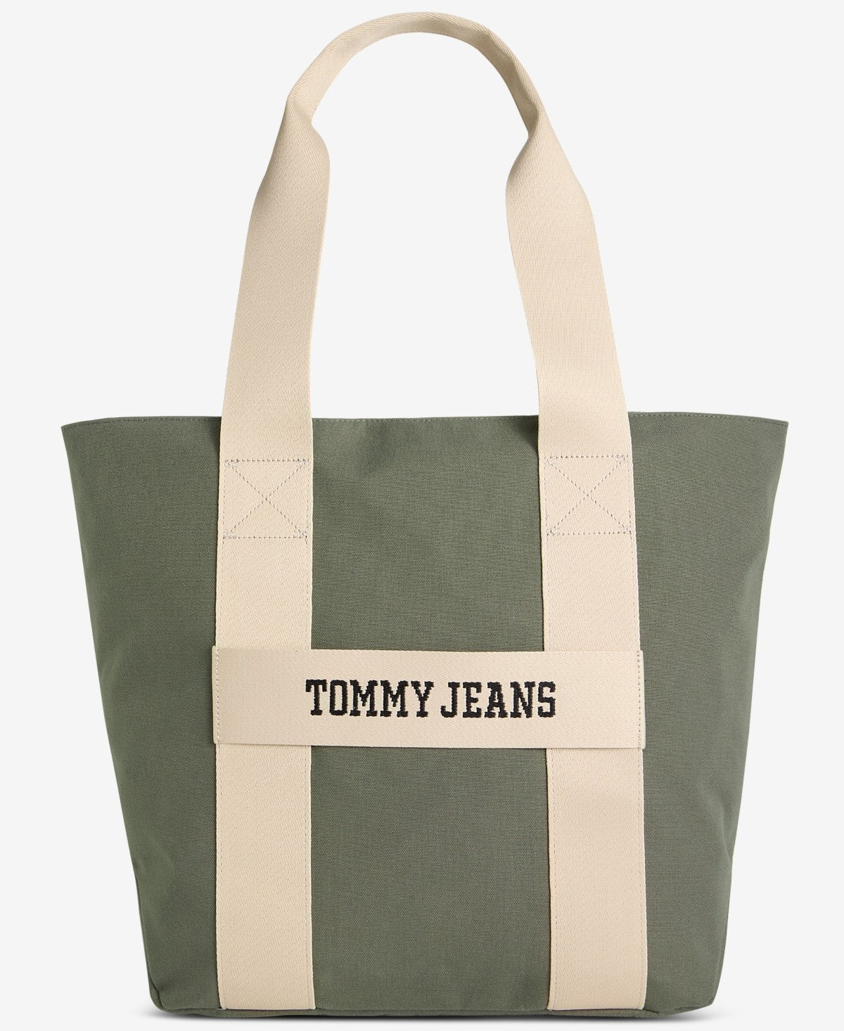 Tommy Hilfiger Mens Retro Logo Tote Bag Pewter Green