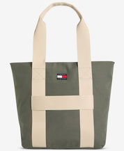Tommy Hilfiger Mens Retro Logo Tote Bag Pewter Green