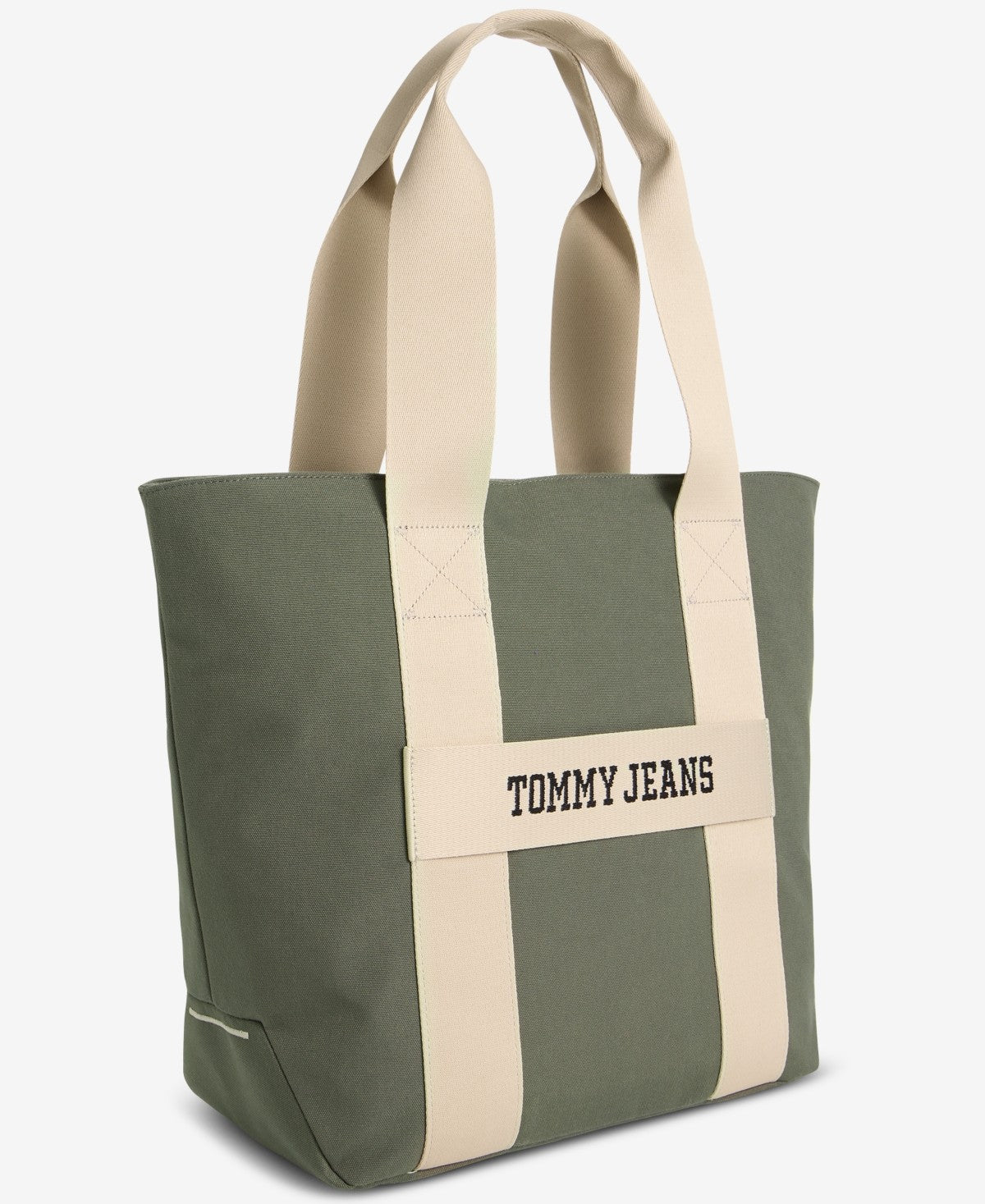 Tommy Hilfiger Mens Retro Logo Tote Bag Pewter Green