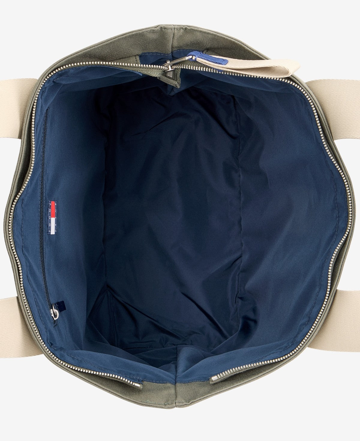 Tommy Hilfiger Mens Retro Logo Tote Bag Pewter Green