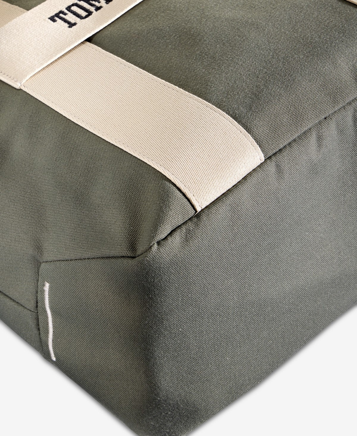 Tommy Hilfiger Mens Retro Logo Tote Bag Pewter Green