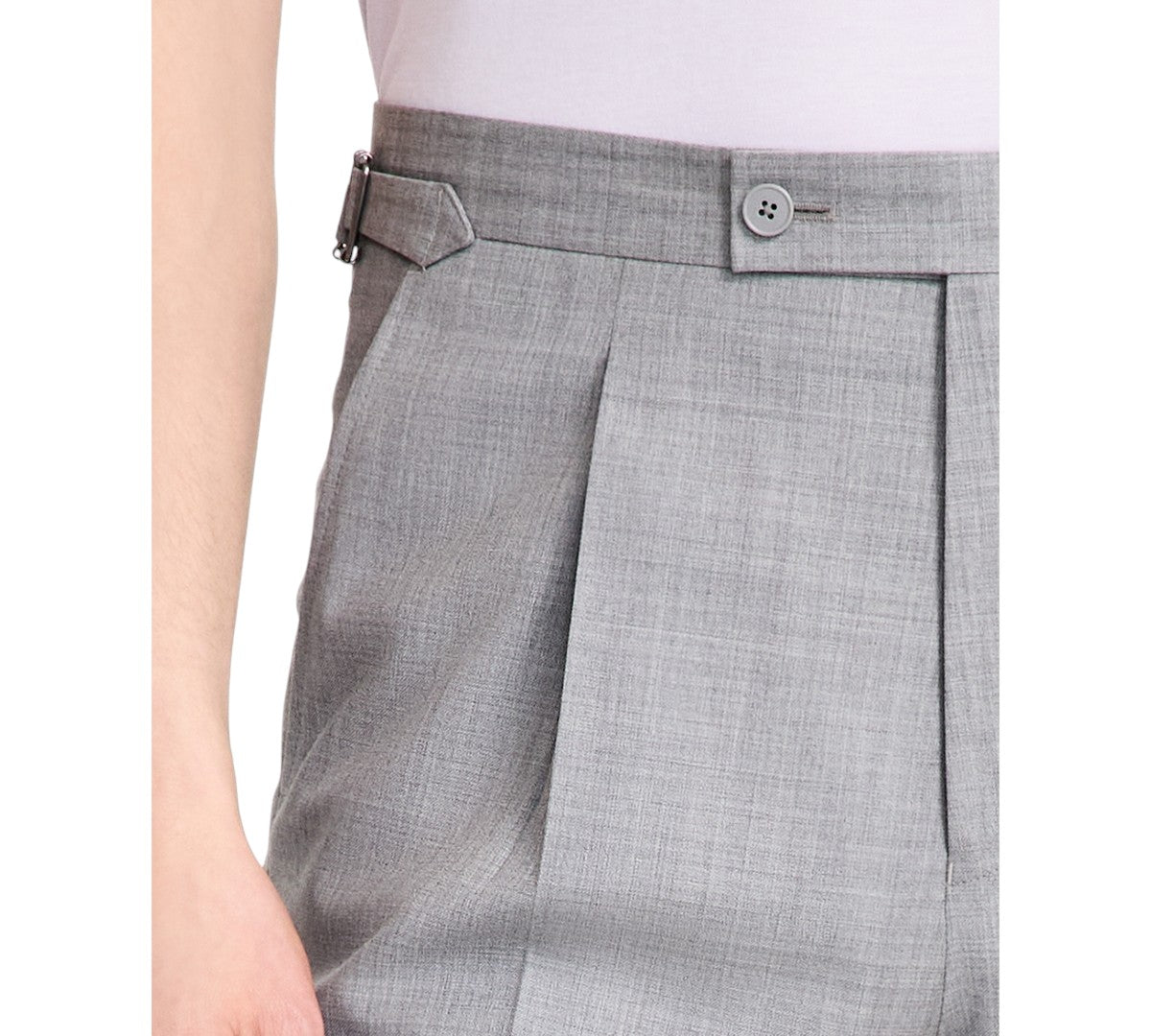 Calvin Klein Mens Slim fit Wool Dress Pants 42 / 30 Mid Gray Solid