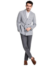 Michael Kors Mens Classic fit Wool Double Breasted Sport Coat Blazer 50 L Gray