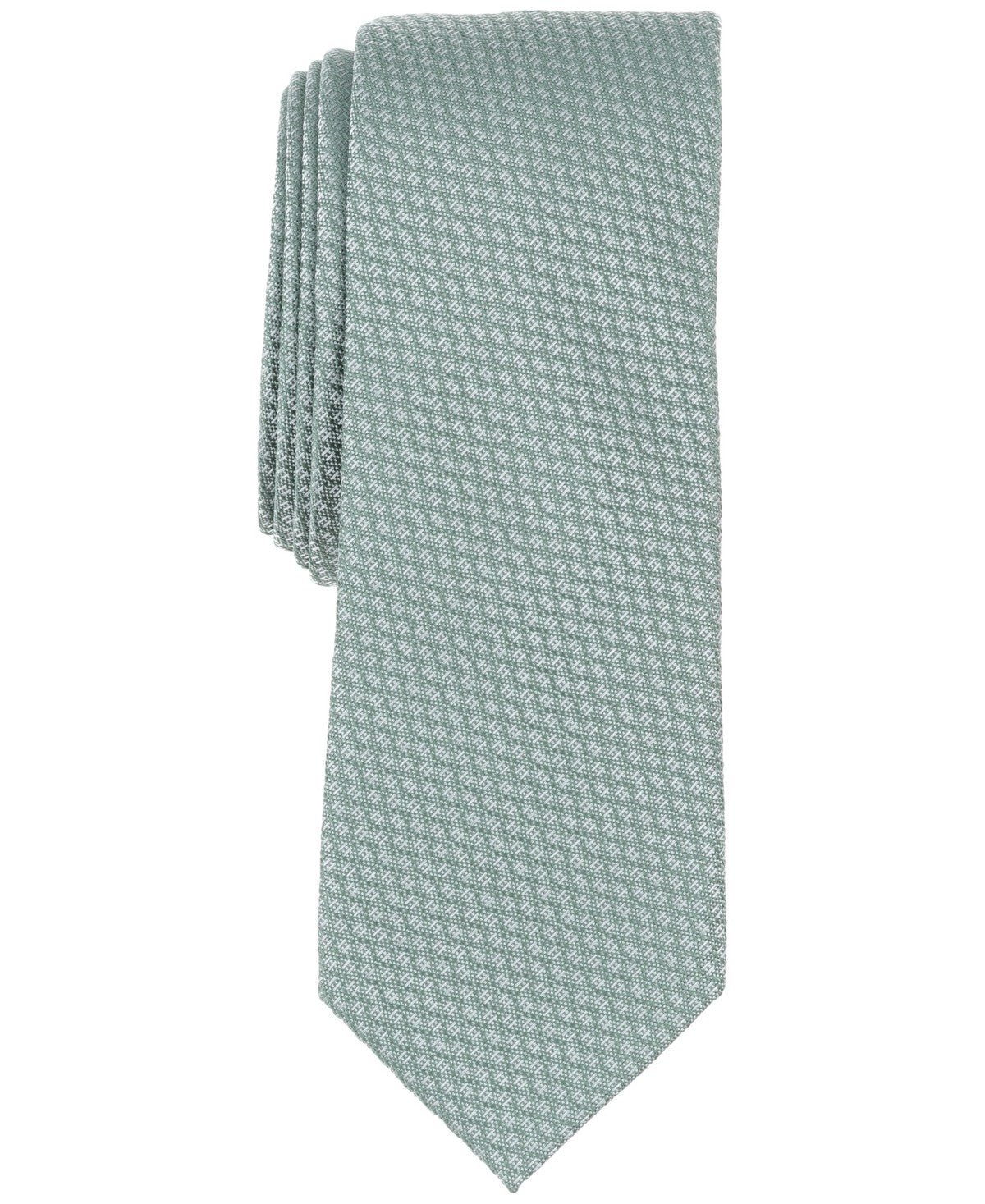 Bar Iii Mens Burgon Solid Textured Tie Light Green