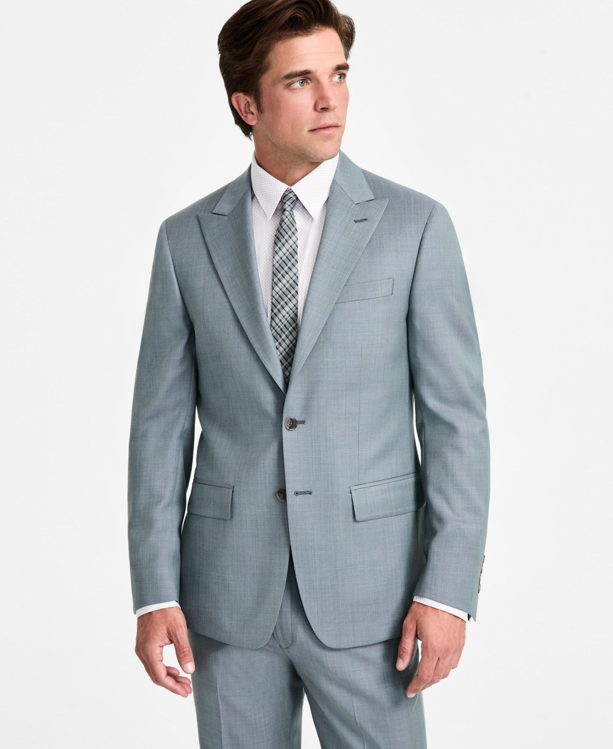 Calvin Klein Mens Slim fit Suit Jacket Blazer 44 S Green Solid