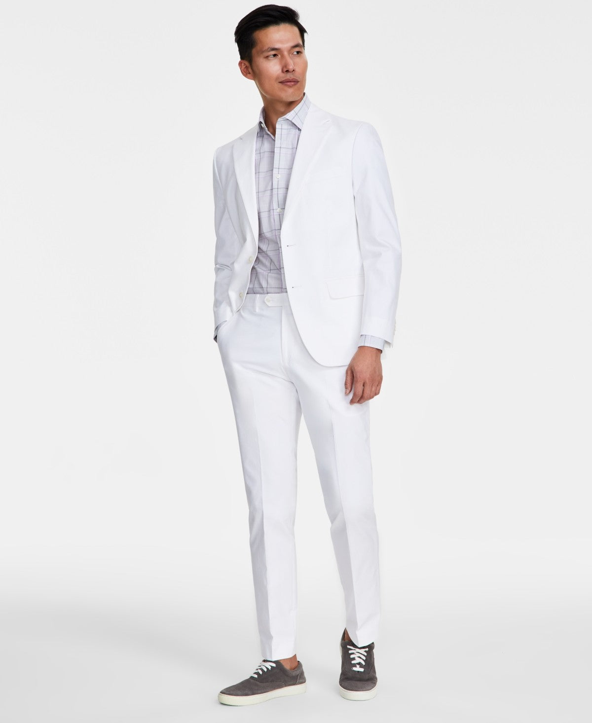 Tommy Hilfiger Mens Modern fit Suit Jacket Blazer 41 R White Solid Stretch