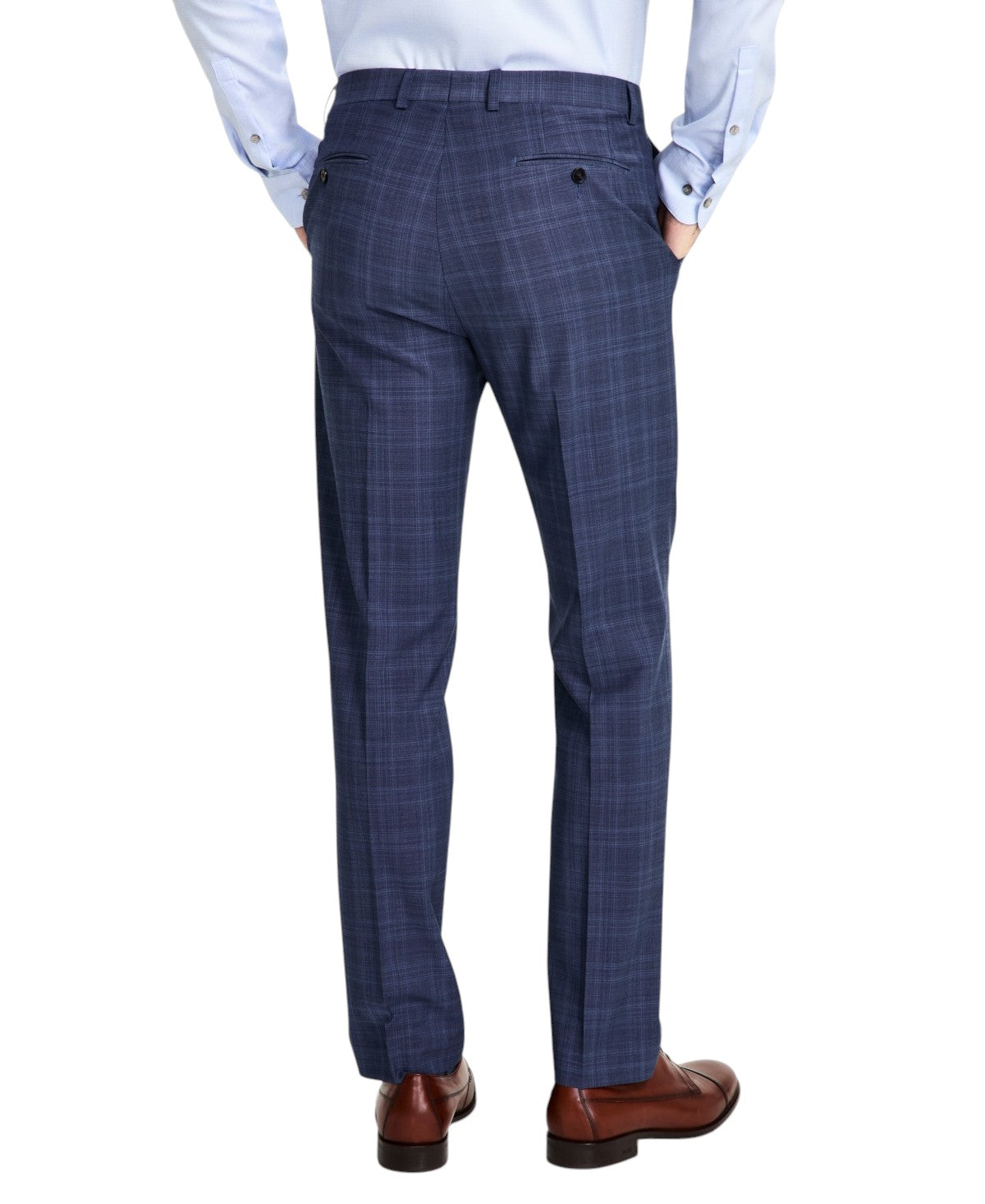 Calvin Klein Men's Slim-Fit Wool Blend Suit Pants - Blue