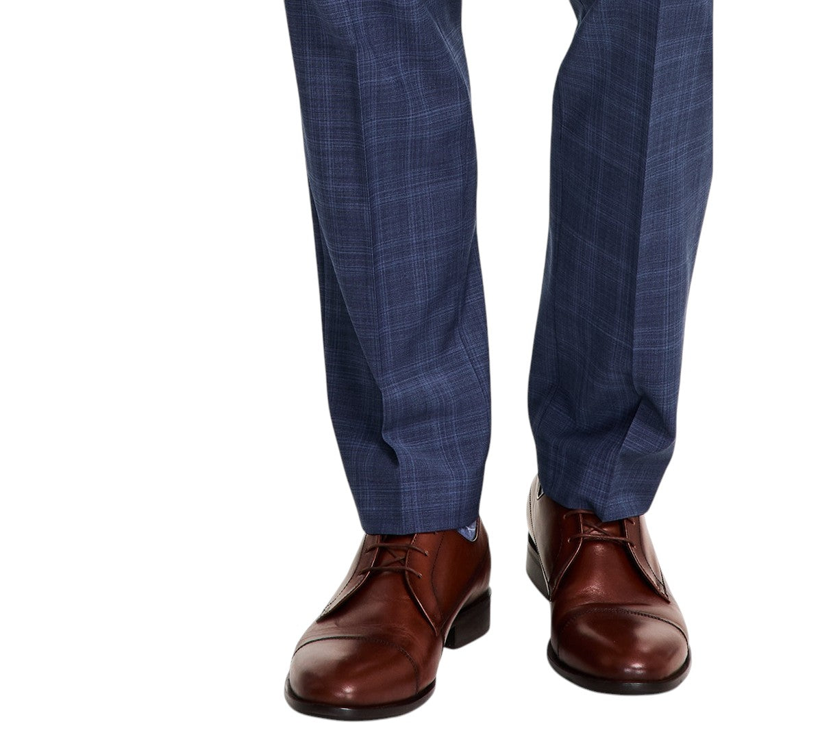 Calvin Klein Men's Slim-Fit Wool Blend Suit Pants - Blue