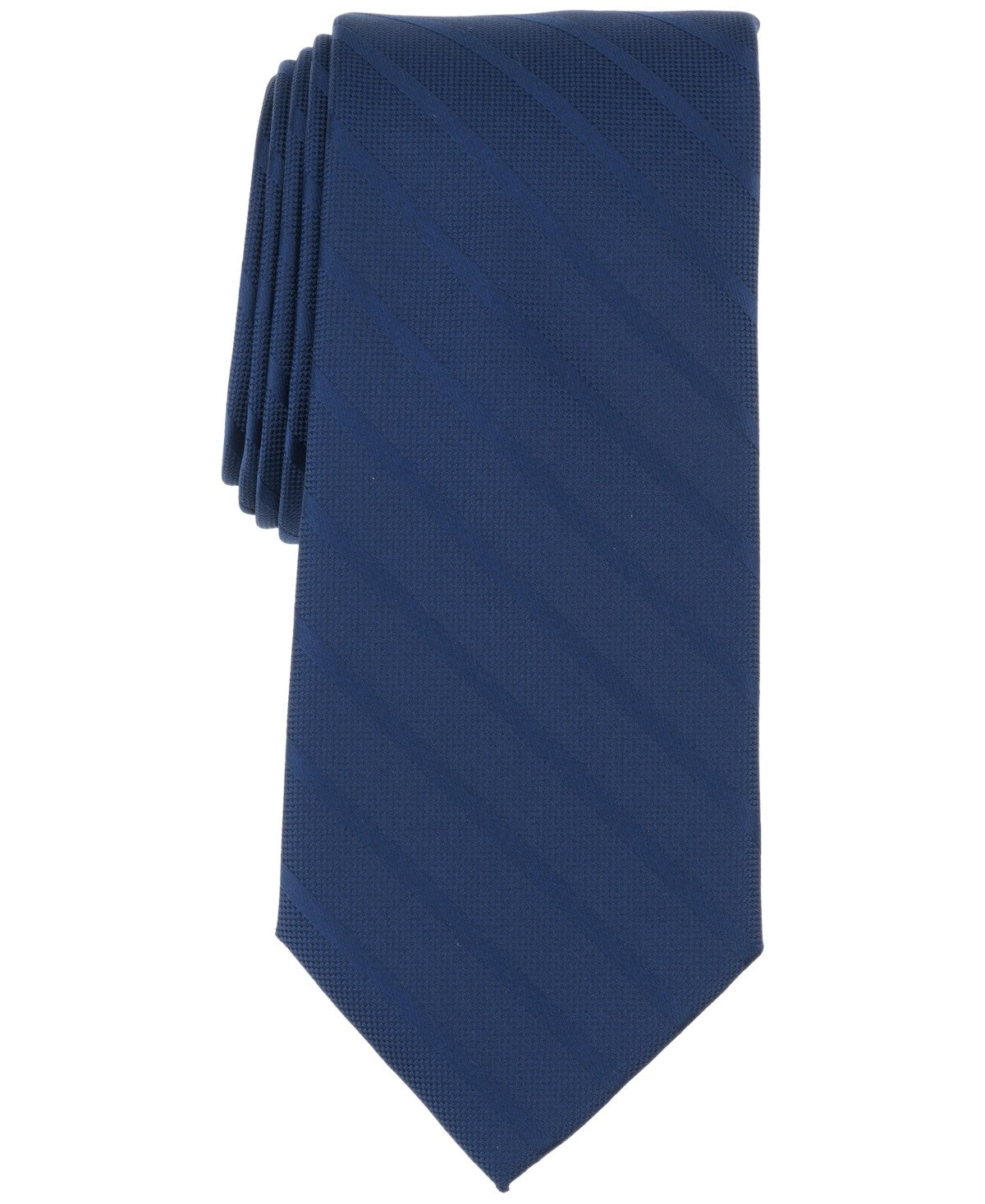 Club Room Mens Althea Stripe Neck Tie Blue Navy