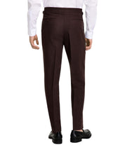 Calvin Klein Mens Slim fit Dress Pants 40 / 30 Brown Solid Stretch Linen