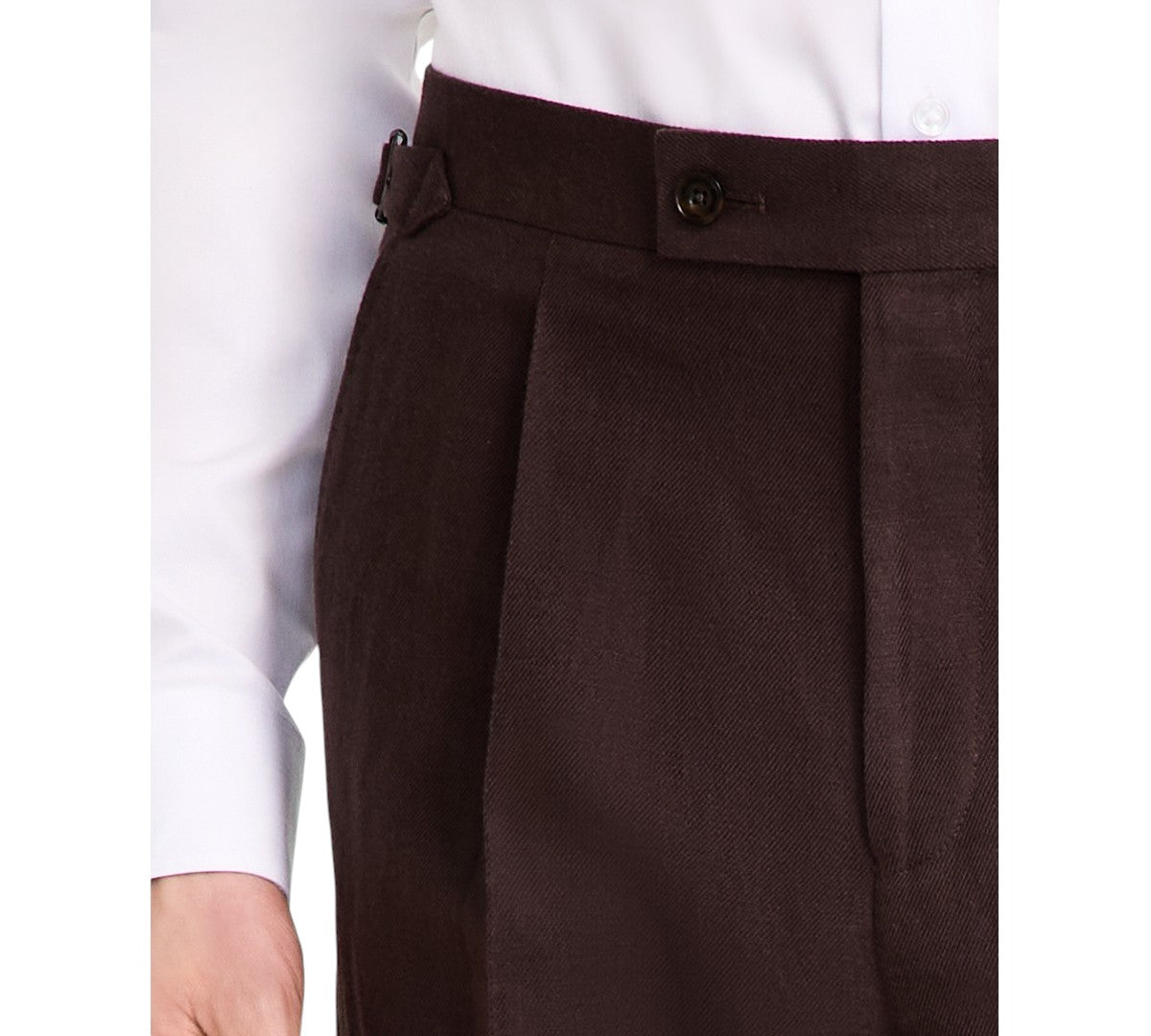 Calvin Klein Mens Slim fit Dress Pants 38 / 30 Brown Solid Stretch