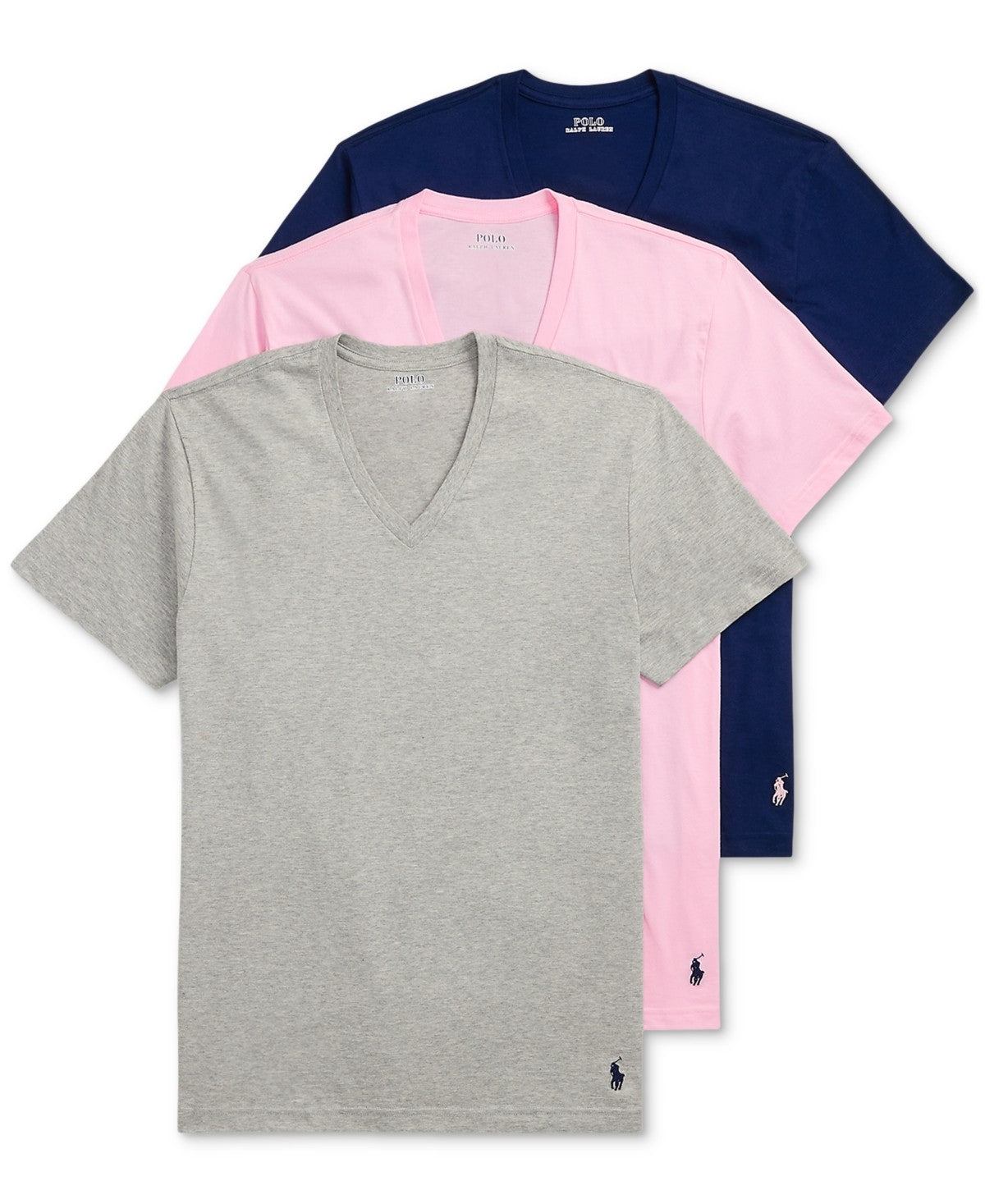 Polo Ralph Lauren Mens 3 Pack V-Neck Undershirts Medium