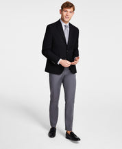 Michael Kors Mens Classic fit Sport Coat Blazer 46 S Black Solid Stretch