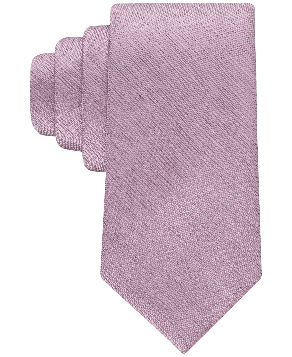 Calvin Klein Mens Curtis Solid Textured Neck Tie Purple