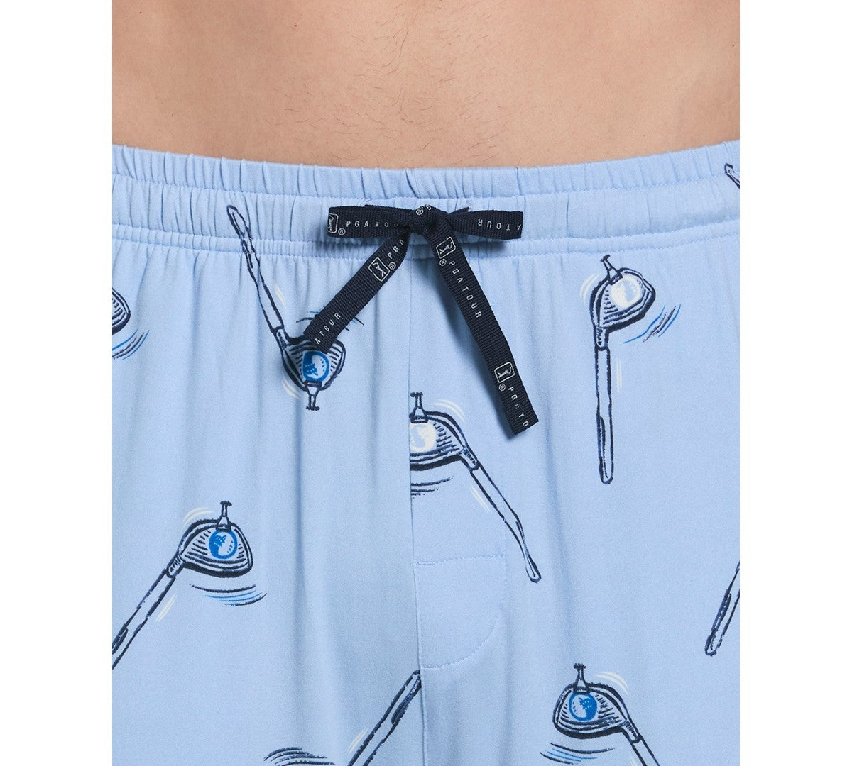 PGA Tour Mens Print Pajama Pants Cerulean Large
