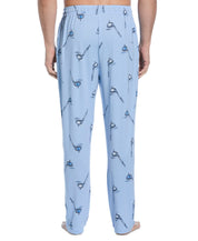 PGA Tour Mens Print Pajama Pants Cerulean Large