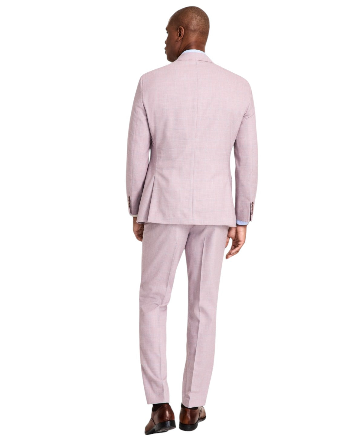 Tayion Mens Regular fit Suit Jacket Blazer 42 R Pink Windowpane