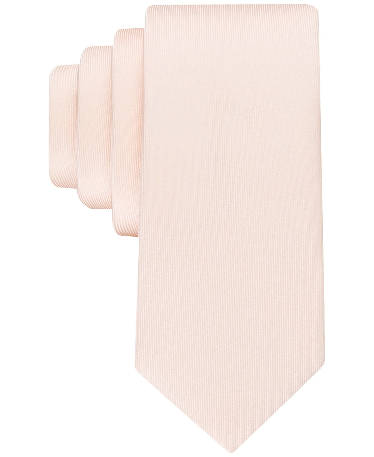 Calvin Klein Mens Unison Solid Neck Tie Orange Peach