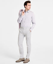 Calvin Klein Mens Slim fit Dress Pants 38 / 32 Light Grey Solid