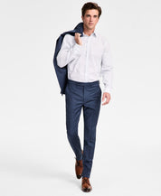 Calvin Klein Mens Skinny fit Dress Pants 34 / 32 Blue Solid Stretch
