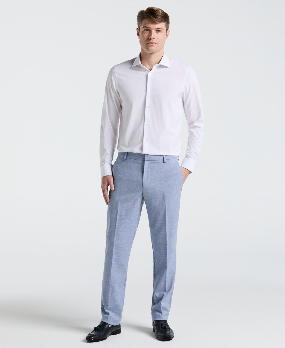 Perry Ellis Mens Modern fit Dress Pants 30 / 30 Light Blue Solid – Bristol Apparel Co