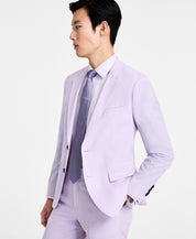 Hugo Boss Mens Modern fit Suit Jacket Blazer 42 L Lavender Purple Solid Stretch