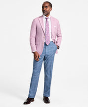 Tallia Mens Slim fit Sport Coat Blazer 44 R Purple Solid Stretch Wool