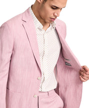 Michael Kors Mens Classic fit Suit Jacket Blazer 38 R Pink Solid Wool
