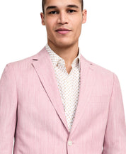 Michael Kors Mens Classic fit Suit Jacket Blazer 38 R Pink Solid Wool
