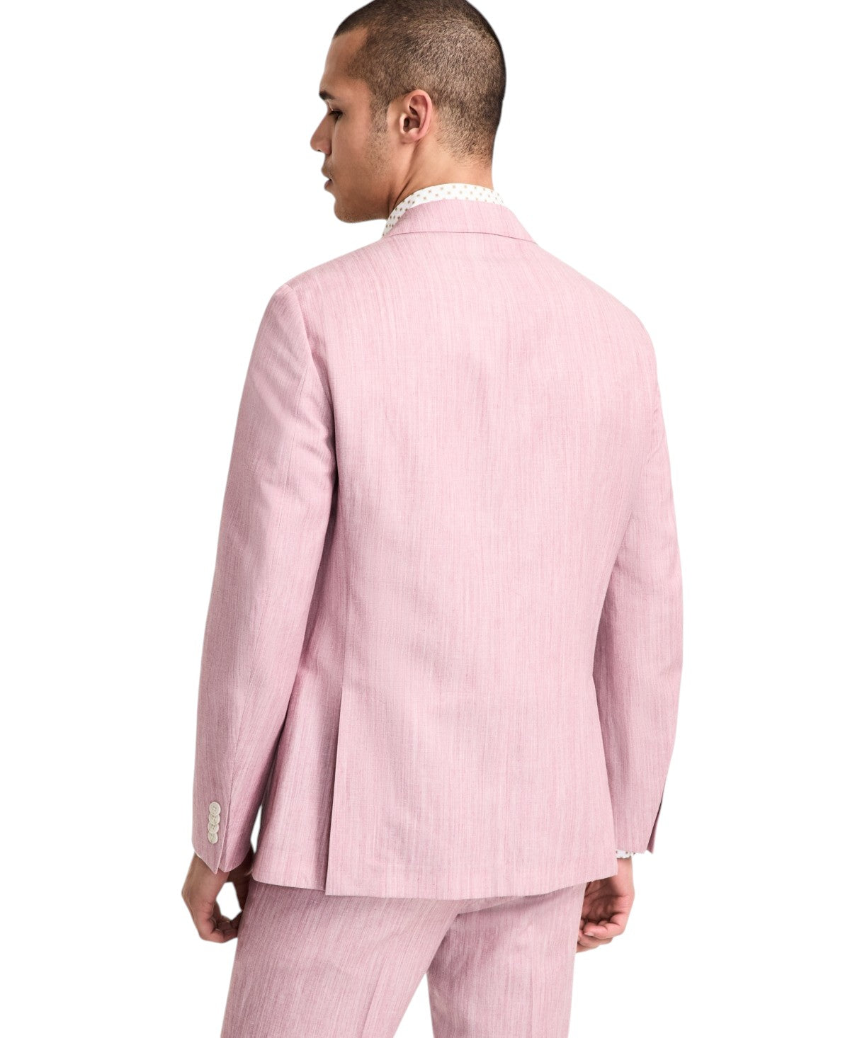 Michael Kors Mens Classic fit Suit Jacket Blazer 38 R Pink Solid Wool