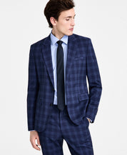 Hugo Boss Mens Modern fit Suit Jacket Blazer 42 R Blue Plaid