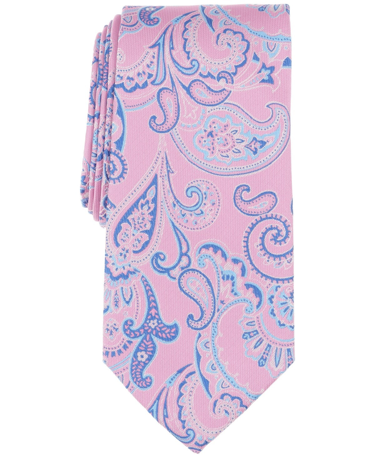 Club Room Mens Hulbert Paisley Neck Tie Pink Navy Blue
