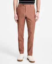 Tommy Hilfiger Mens Modern fit Linen Dress Pants 42 / 30 Brown Solid