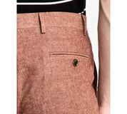 Tommy Hilfiger Mens Modern fit Linen Dress Pants 42 / 30 Brown Solid