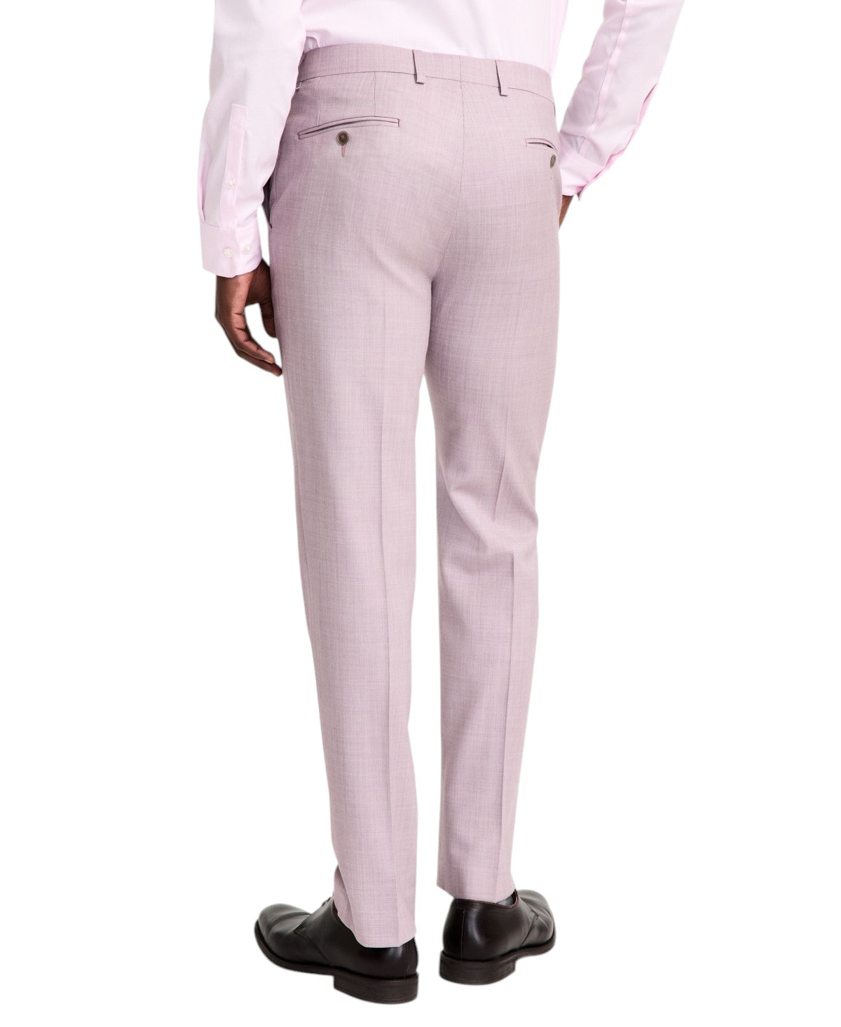 Calvin Klein Mens Slim fit Wool Dress Pants 32 / 32 Pink Solid