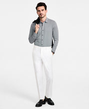 Michael Kors Mens Classic fit Cotton Dress Pants 42 / 36 White Solid