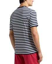 Polo Ralph Lauren Mens Striped Short Sleeve Crewneck T-Shirt Medium blue/white
