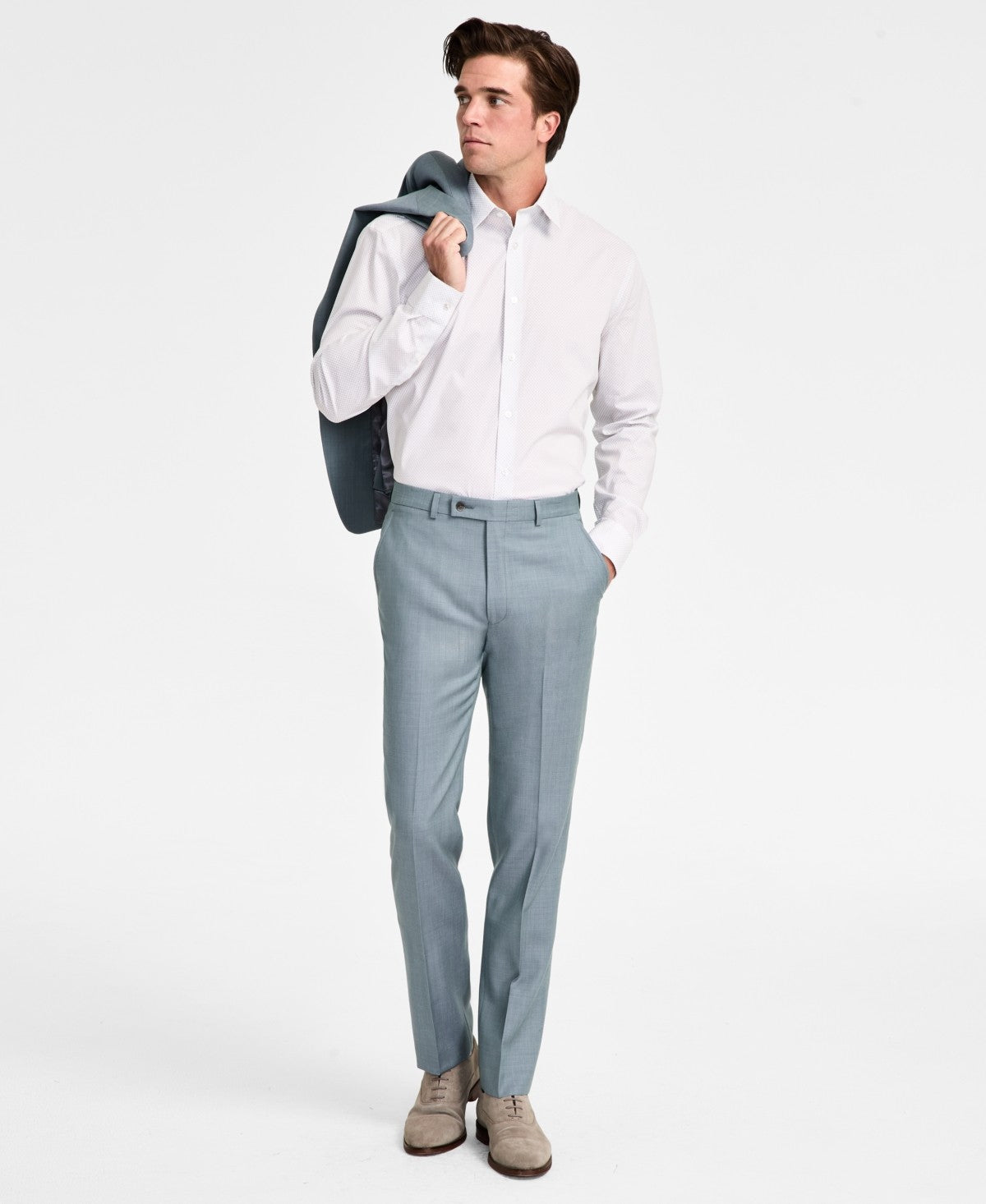 Calvin Klein Mens Slim fit Dress Pants 38 / 32 Green Stretch