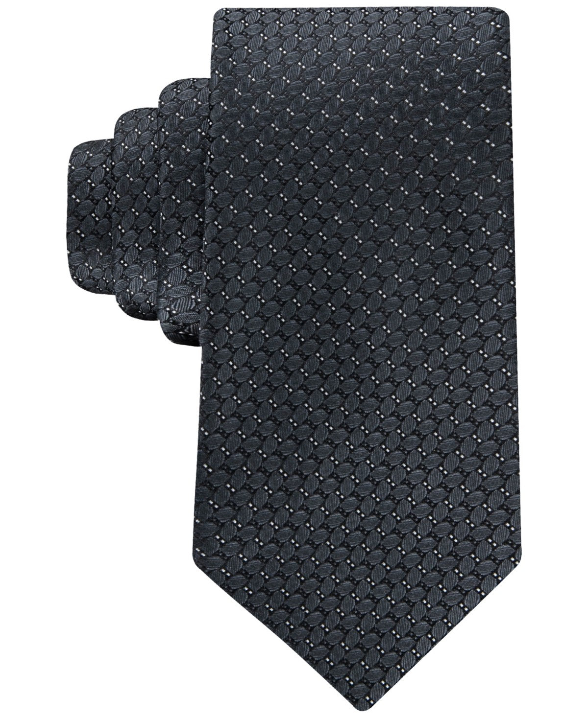 Calvin Klein Mens Crawford Textured Tie Black