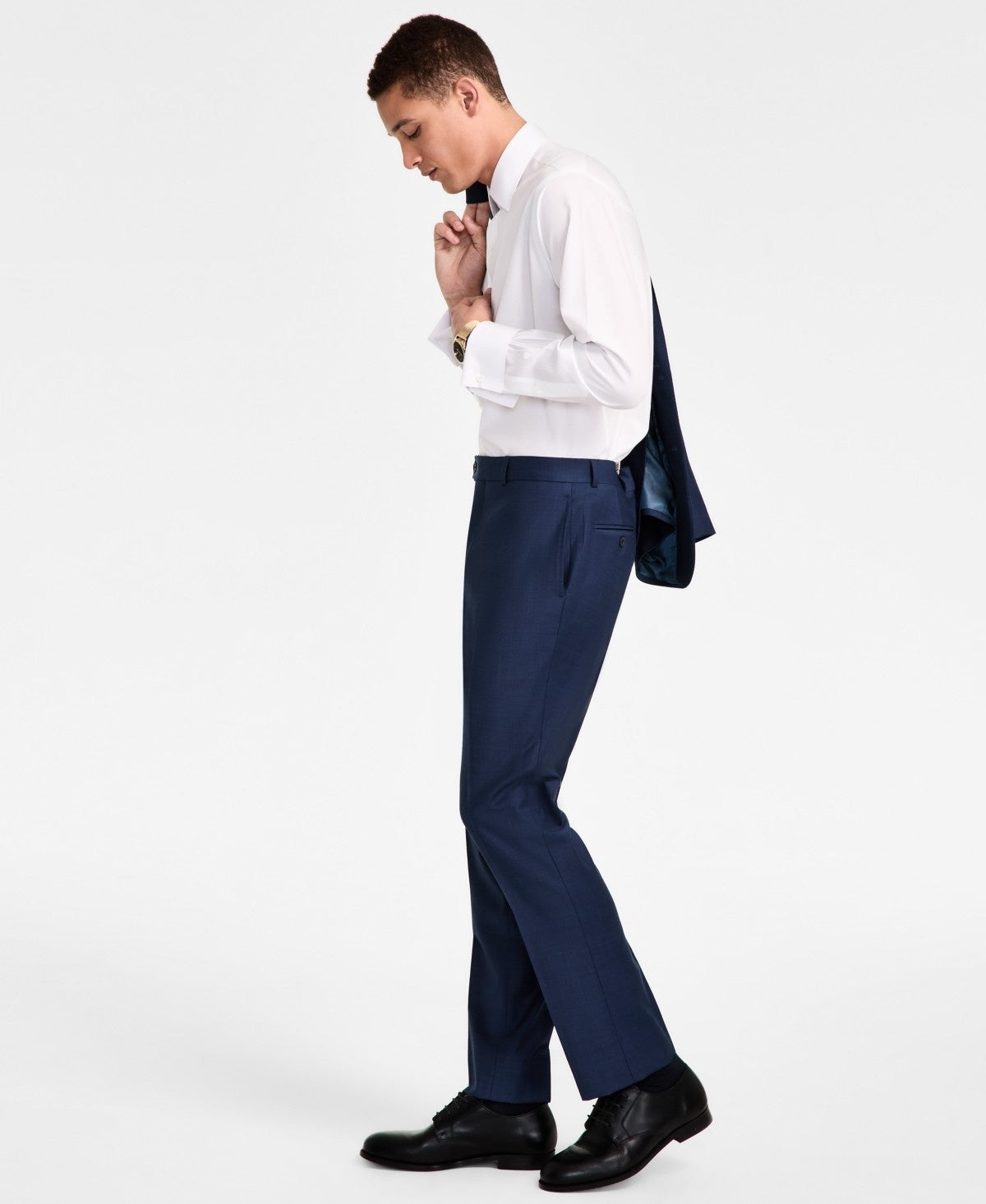Brooks Brothers Mens Classic fit Wool Dress Pants 32 / 30 Blue Solid