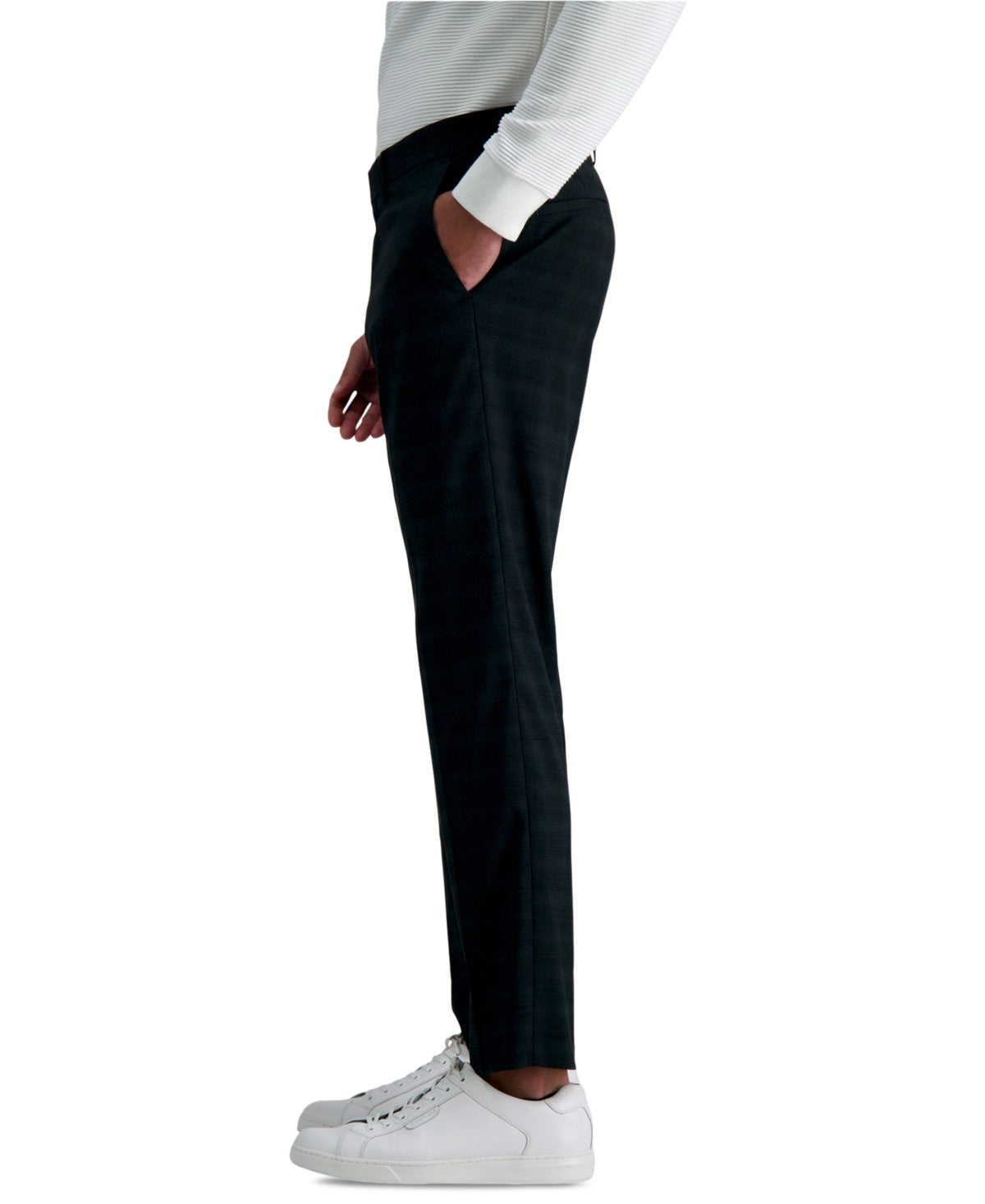 Kenneth Cole Mens Slim fit Dress Pants Pants 32 / 32 Black Solid