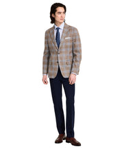 Tommy Hilfiger Mens Modern fit Sport Coat Blazer 38 R Tan Blue Plaid