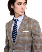 Tommy Hilfiger Mens Modern fit Sport Coat Blazer 38 R Tan Blue Plaid