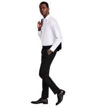 Calvin Klein Mens Skinny fit Dress Pants 32 / 30 Black Solid Stretch