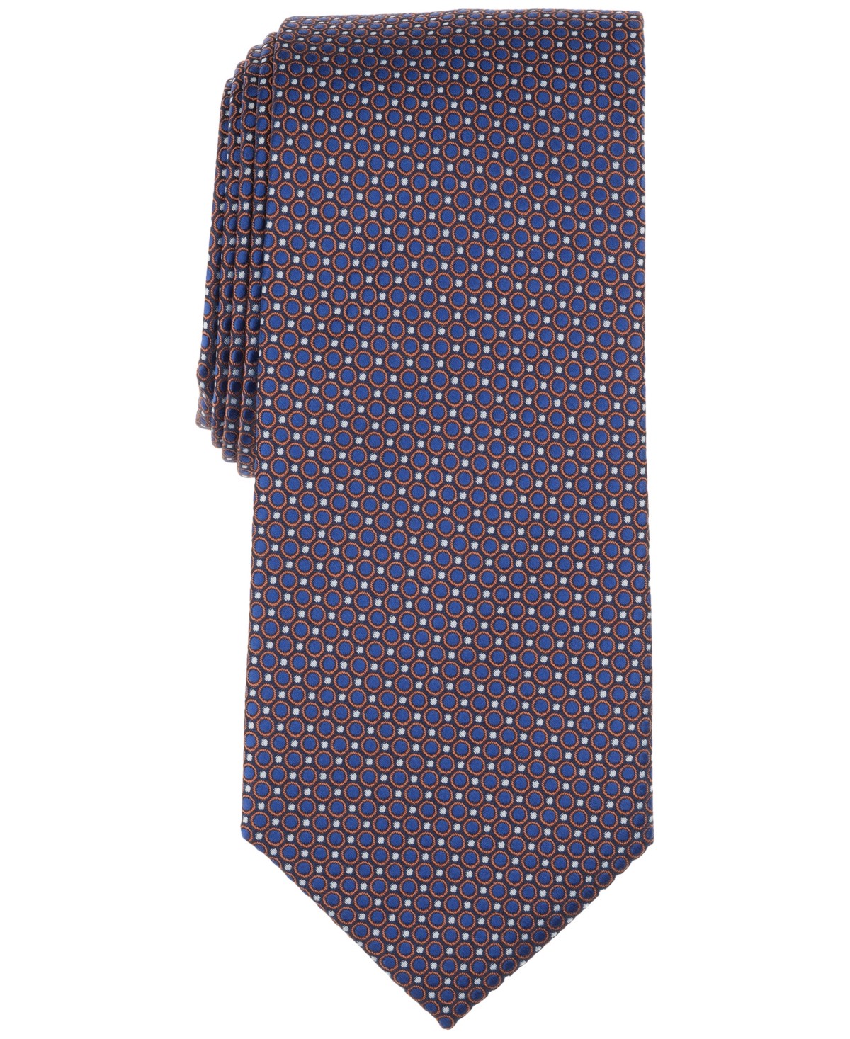 Club Room Mens Medovie Dot Neck Tie Orange Melon Navy