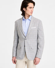 Tommy Hilfiger Mens Modern fit Sport Coat Blazer 42 L Light Grey Plaid